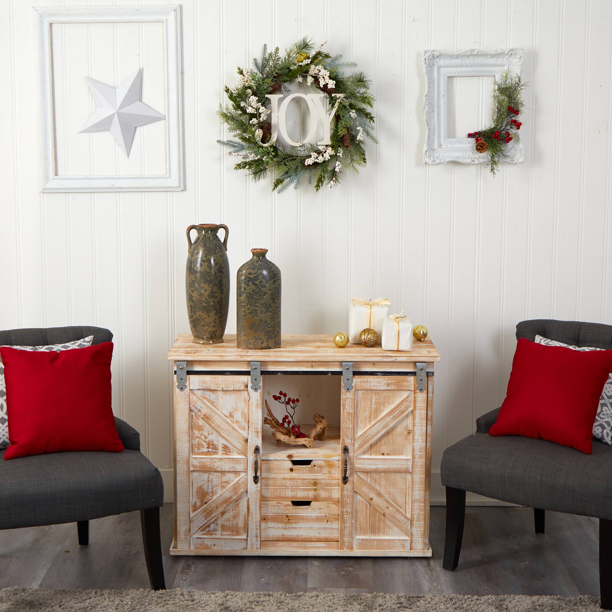 24" Christmas Joy Holiday Wreath